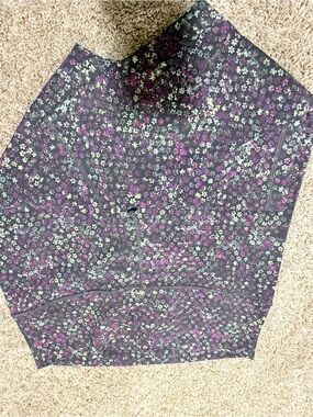 lululemon athletica Black Floral Leggings with Purple & Green Accents